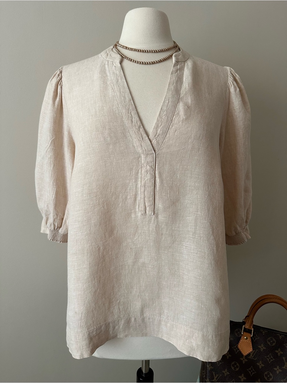 Lilly Pulitzer Soft Linen V-Neck Blouse